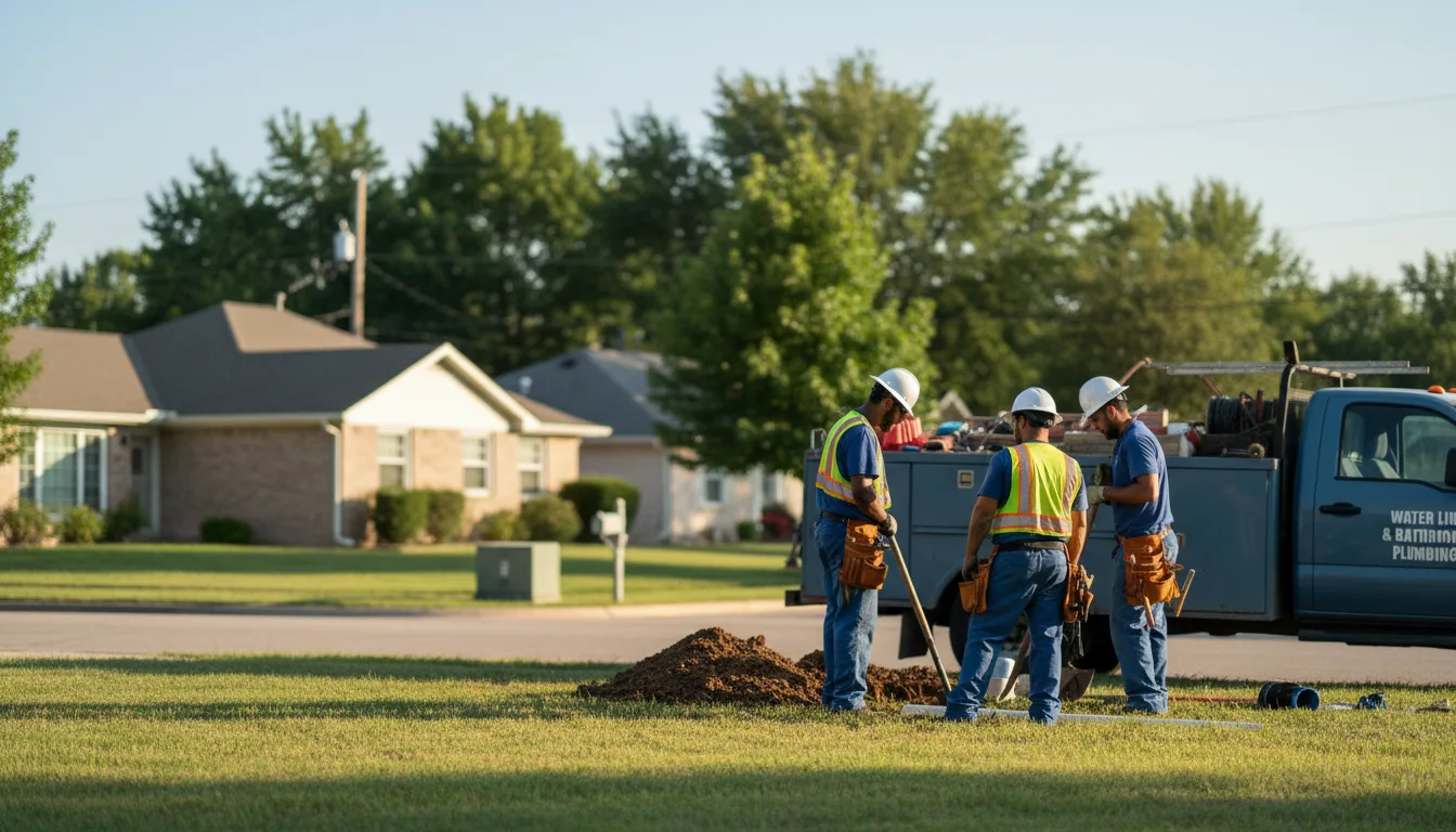 Residential water line and bathroom plumbing service in Kingston, MI